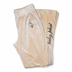 Y2K Baby Phat X F21 Velour Pants Wide Leg with embroidered logo Medium GUC